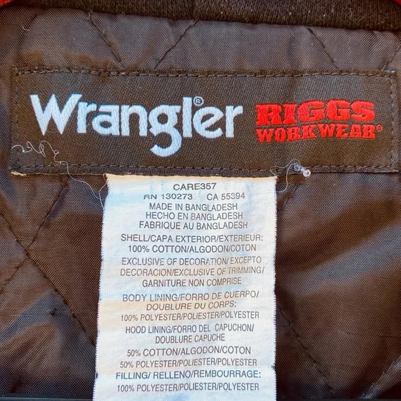 Wrangler Riggs Workwear Full Zip Red Pink Black Plaid Hooded Jacket XXL 27x31 - Picture 6 of 7